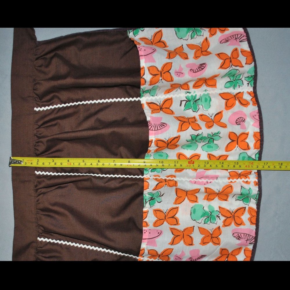 Vintage Handmade Hostess Apron Reversible w/ Pockets - Picture 8 of 9
